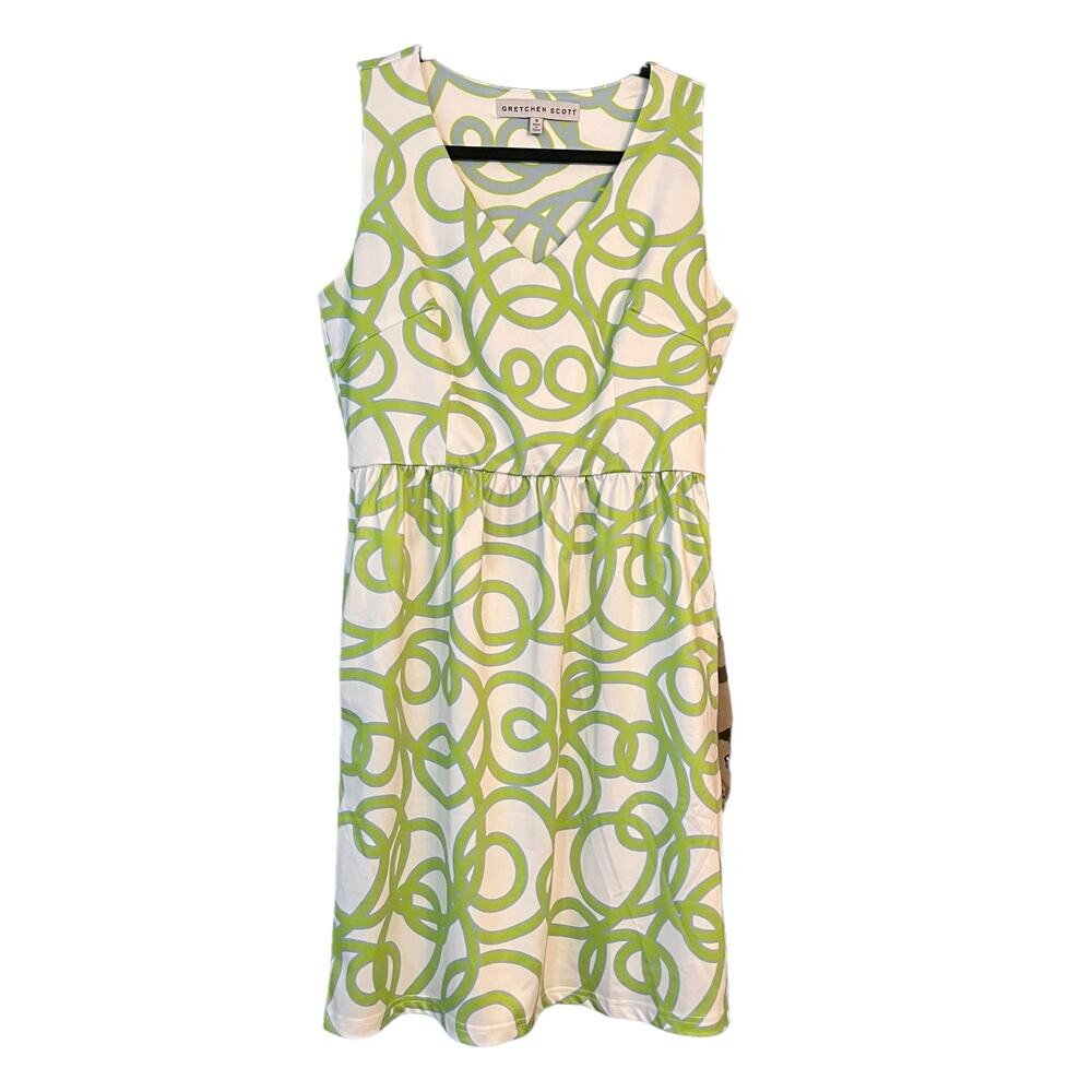 Gretchen Scott Design Dress Sm Jersey Sleeveless V-neck Wrap Look Belted